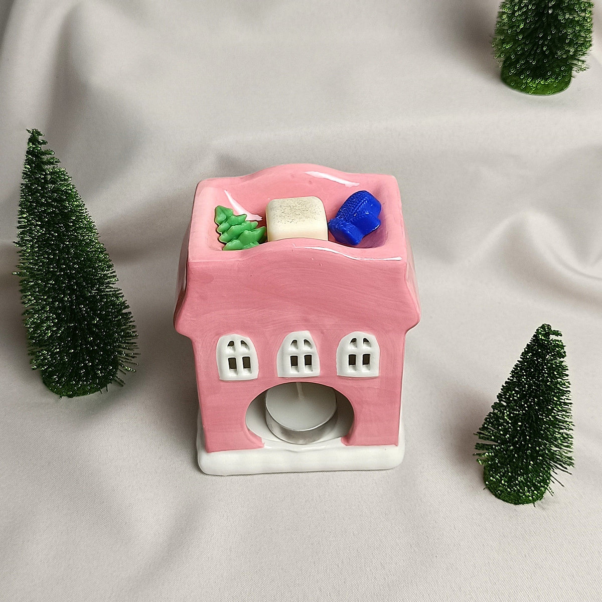 Brûleur décoratif - Boulangerie rose de Noël