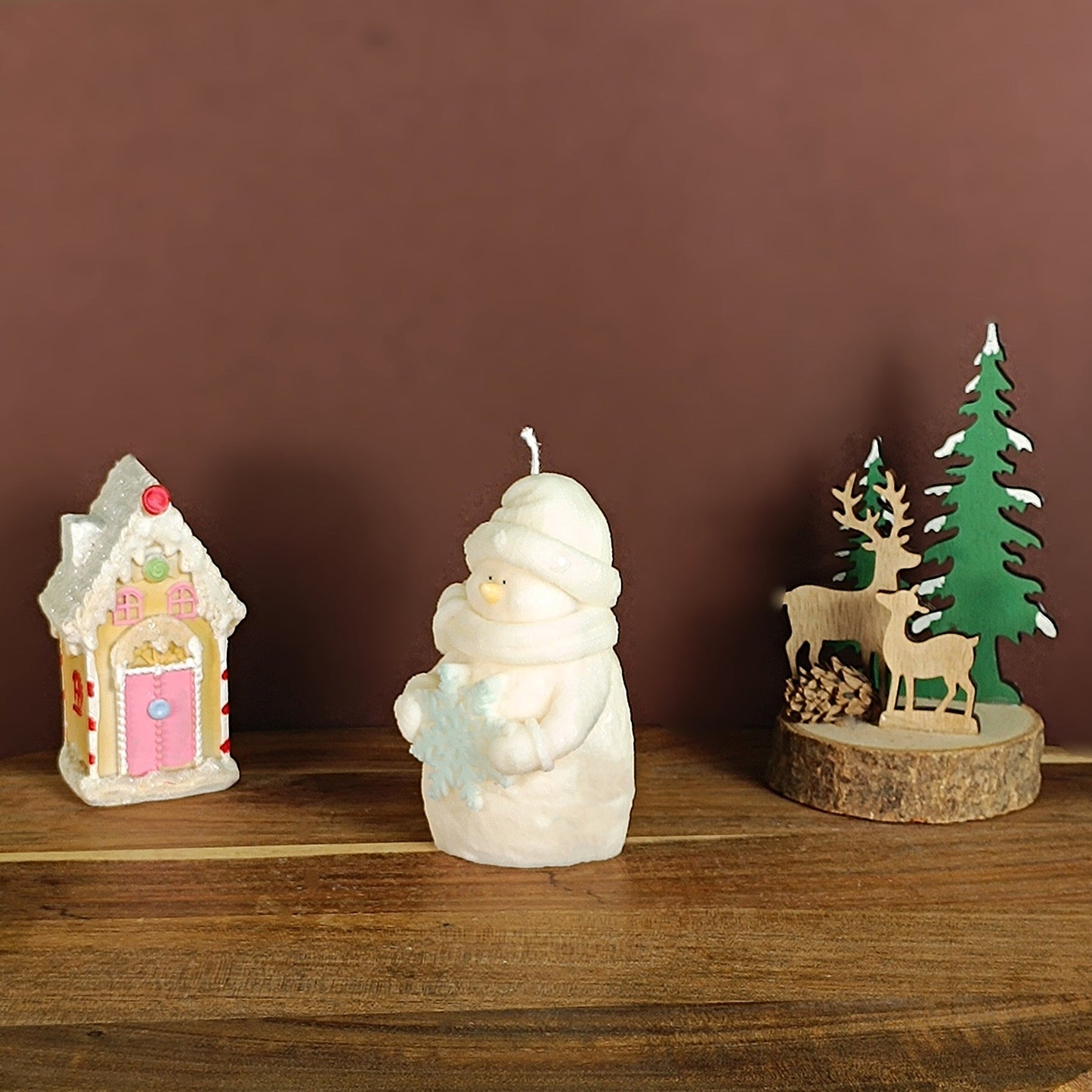 Bougie - Bonhomme de neige