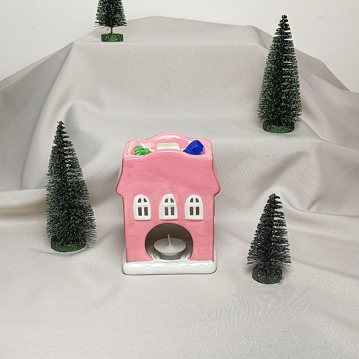 Brûleur décoratif - Boulangerie rose de Noël