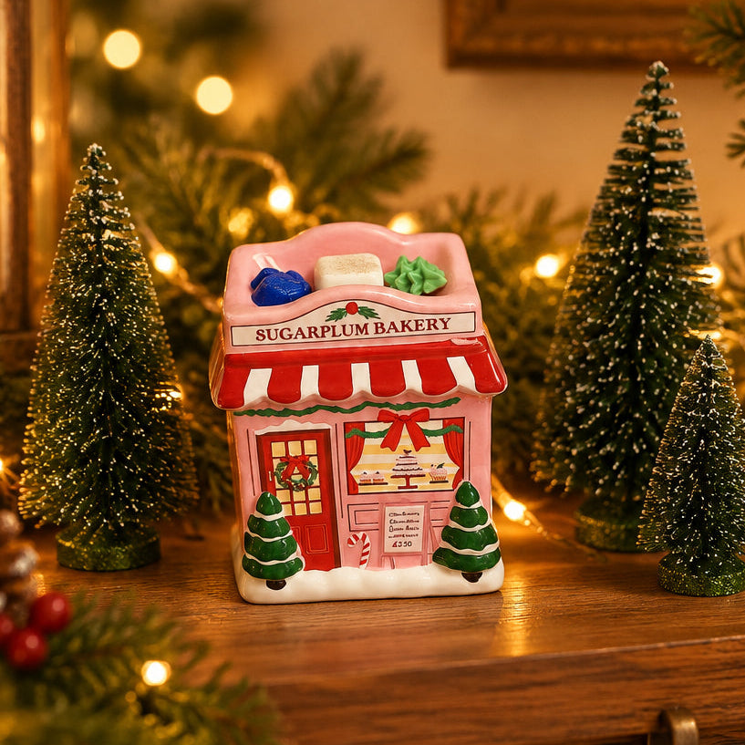 Brûleur décoratif - Boulangerie rose de Noël