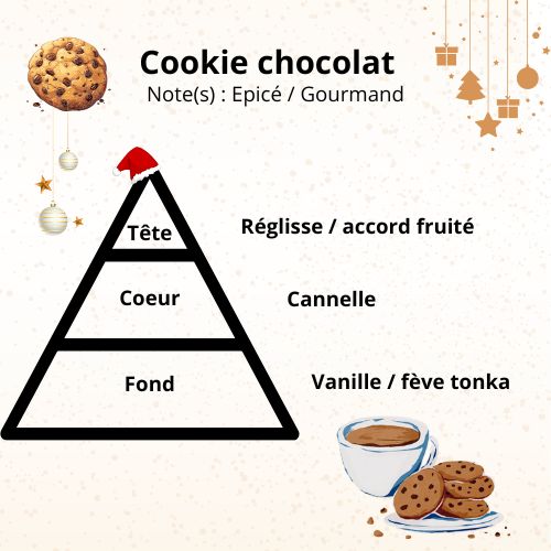 Pyramide olfactive Cookie chocolat