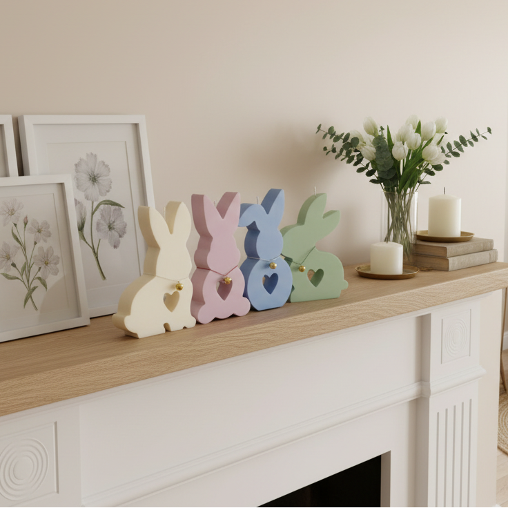 Bougie - Lapin avec clochette